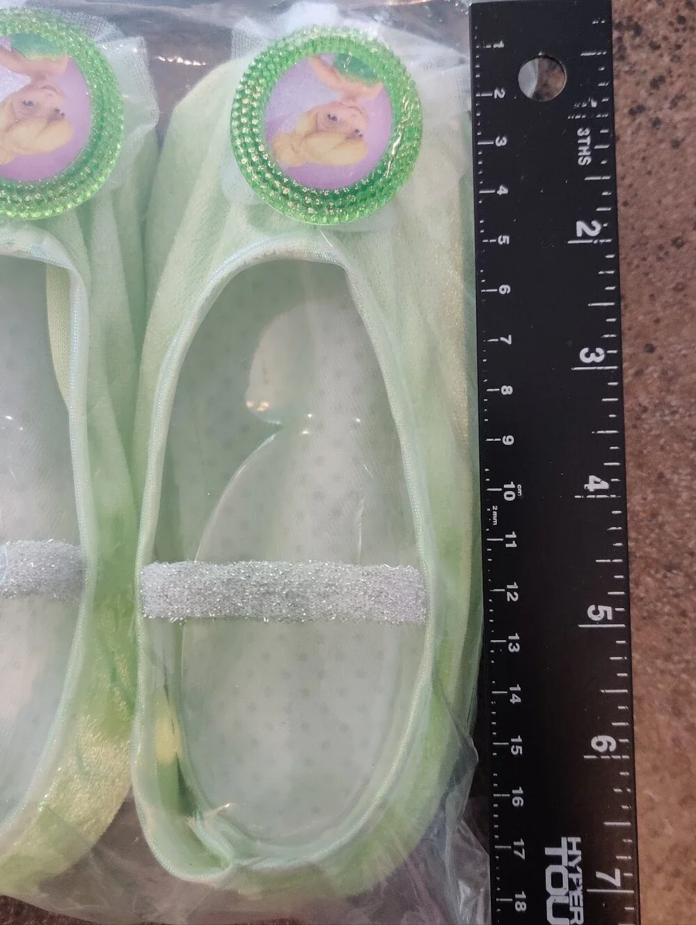 NEW Tinkerbell Ballet Slippers 4+ Disney Princess Shoe Halloween Costume Cosplay